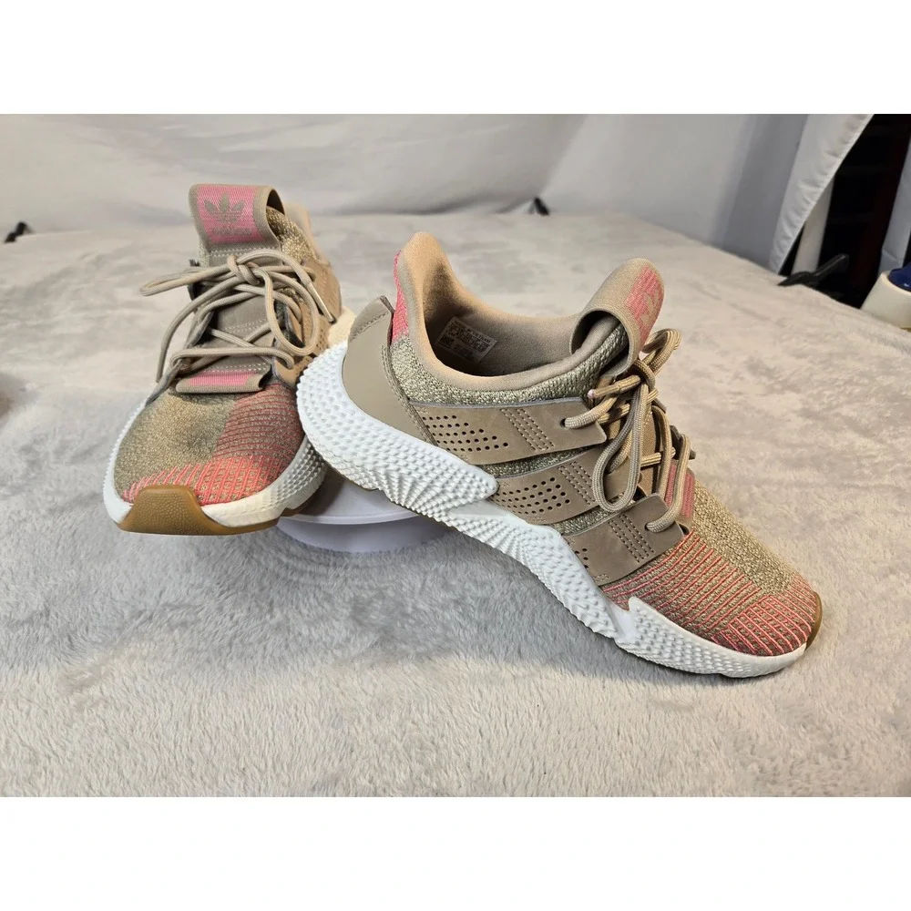 Adidas Originals Prophere Trace Khaki Pink Sneakers B37659 Womens Size 7.5